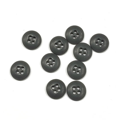 ボタンまとめ売り 【 四つ穴ボタン グレーD 15mm 約1000個入 】 4つ穴 ボタン