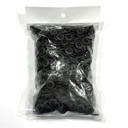 ボタンまとめ売り 【 四つ穴ボタン こげ茶 15mm 約1000個入 】 4つ穴 ボタン