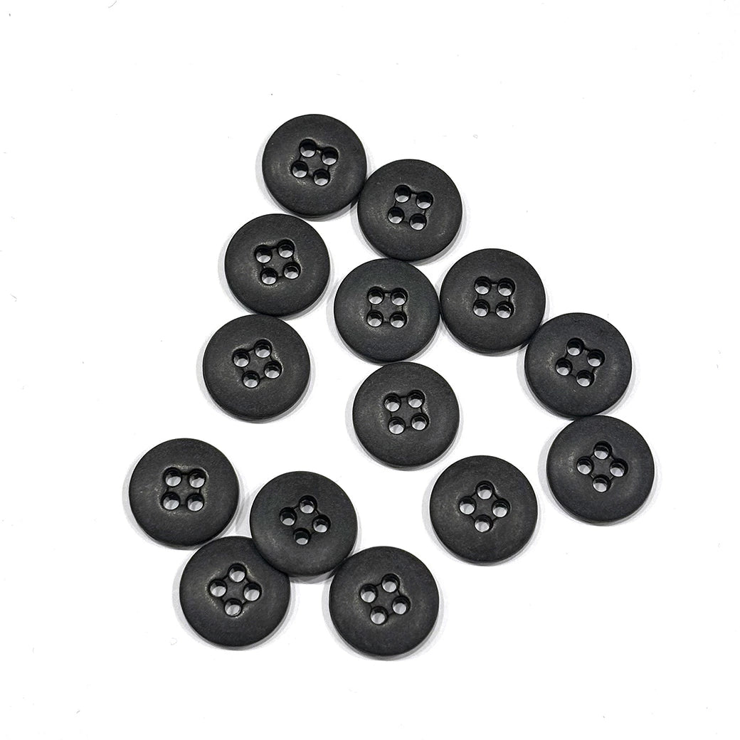 ボタンまとめ売り 【 四つ穴ボタン こげ茶 15mm 約1000個入 】 4つ穴 ボタン