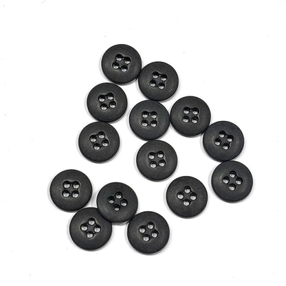 ボタンまとめ売り 【 四つ穴ボタン こげ茶 15mm 約1000個入 】 4つ穴 ボタン