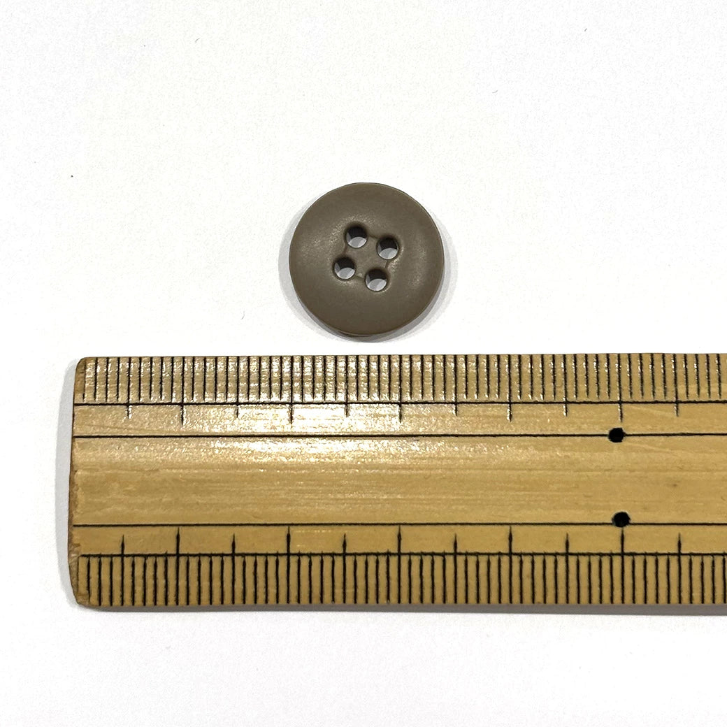ボタンまとめ売り 【 四つ穴ボタン モカ 15mm 約1000個入 】 4つ穴 ボタン