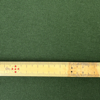生地【 リブフライス グリーン 】 95cm巾 綿100％ コットンリブニット 綿リブ生地