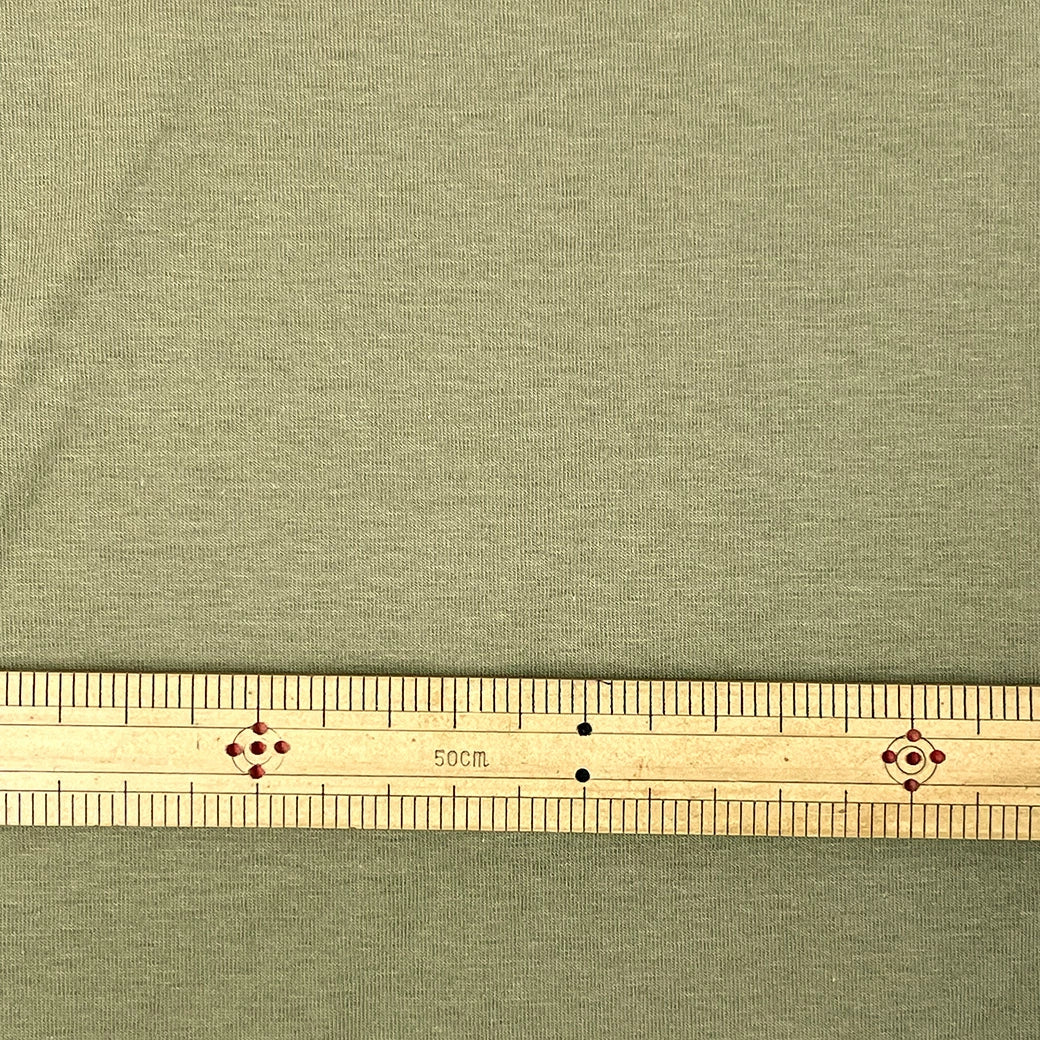 生地 【 ニット オリーブ 】 160cm巾 幅広 綿ポリニット ニット生地