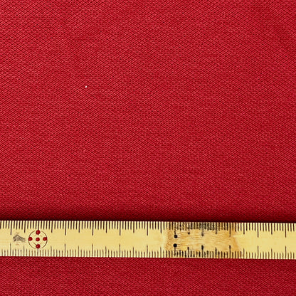 生地 【 厚手鹿の子ニット 赤 】 180cm巾 幅広 コットン鹿の子ニット 鹿の子編み生地 綿ニット生地