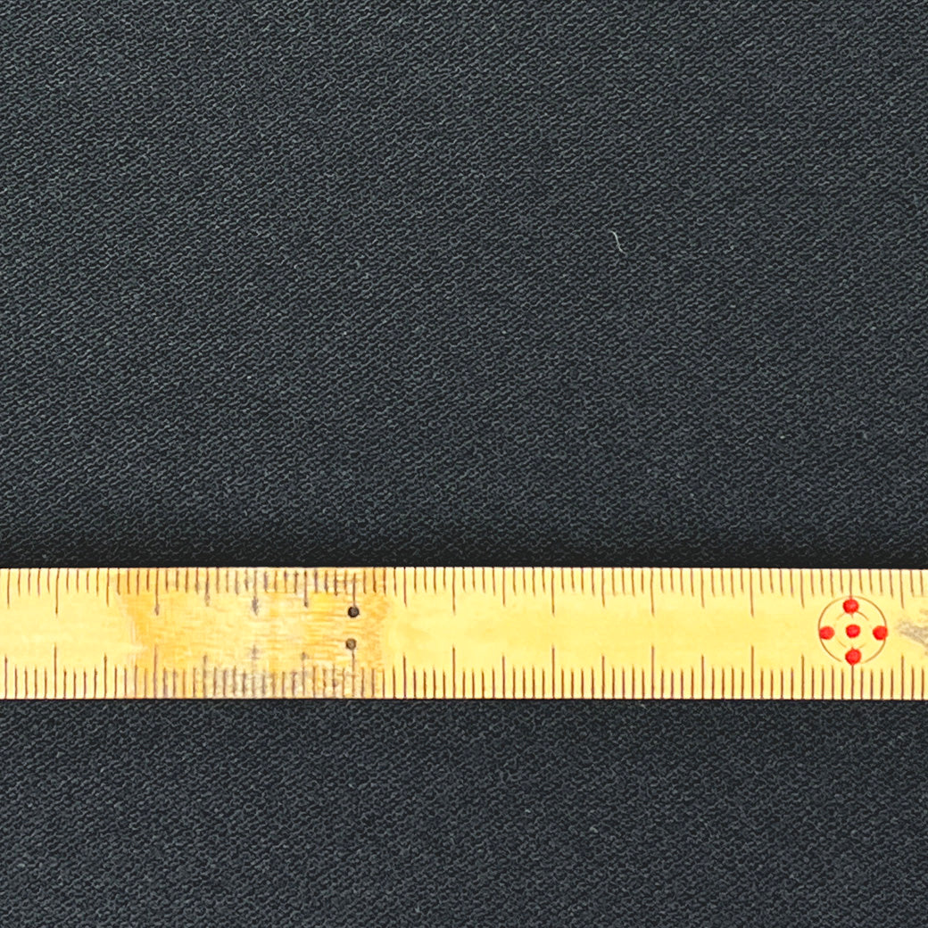 生地 【 厚手鹿の子ニット 黒 】 180cm巾 幅広 コットン鹿の子ニット 鹿の子編み生地 綿ニット生地