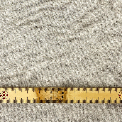 生地【 ファイン裏毛ニット ベージュ 】 180cm巾 幅広 綿麻裏毛ニット 綿麻ニット生地 コットンリネンニット