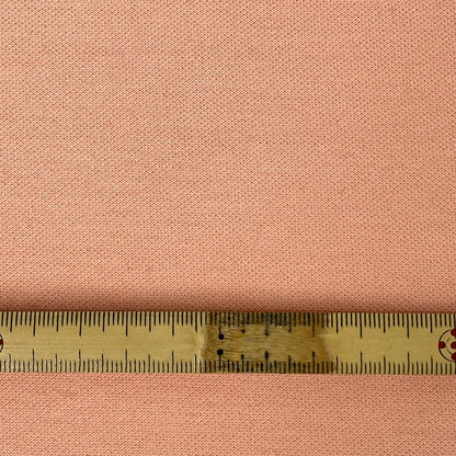 生地 【 鹿の子ニット サーモン 】 170cm巾 幅広 綿100％ コットン鹿の子ニット 鹿の子編み生地 綿ニット生地