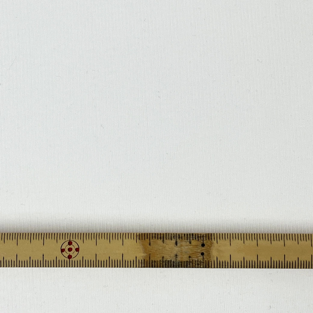 生地【 リブフライス オフ白 】 120cm巾 フライスニット リブニット リブ生地 コットンポリエステル ニット生地