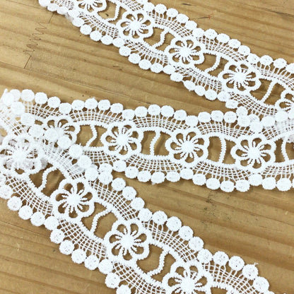 リボン【 花はしごレース 】 レースリボン はしごレース 花柄レース フラワーレース レース生地 刺繍リボン 手芸レース