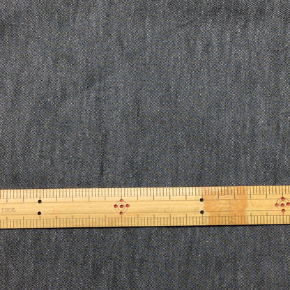 生地 【 スマッシュリネンデニム 黒】 148cm巾 幅広 リネンデニム生地 デニム生地