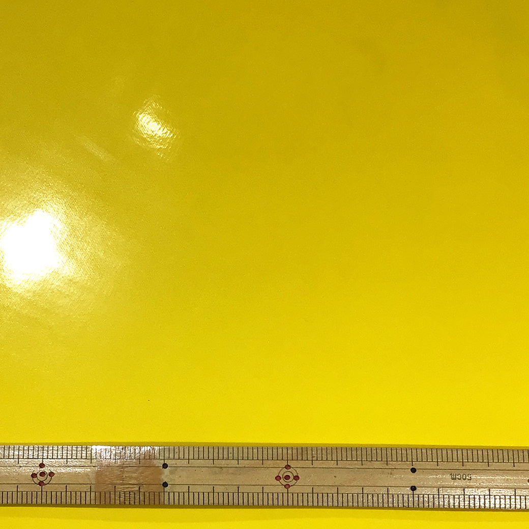 生地 【 エナメル イエロー 】 98cm巾 エナメル生地 高級感 ツヤ
