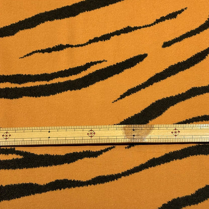 生地 【 ネル トラ オレンジ 】 112cm巾 綿100％ フランネル トラ柄 虎柄 起毛
