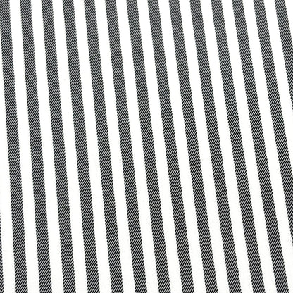 生地 【 ツイルストライプ 黒白 】 110cm巾 綿100％ コットンツイル 綾織