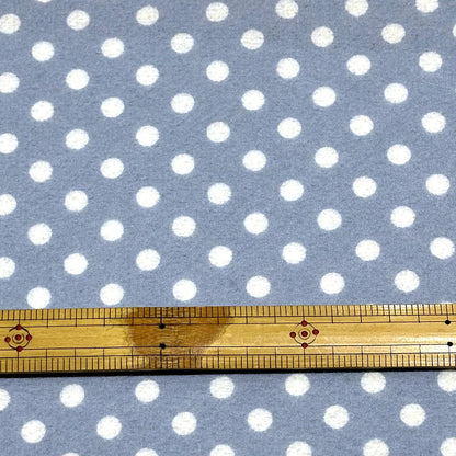 生地 【 ウールガーゼオンドット スカイ白 】 108cm巾 ドット柄生地