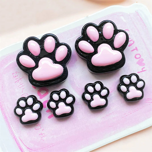 【 肉球パーツ 】 デコ パーツ 肉球 paw わんこ にゃんこ 足跡 かわいい センターパーツ