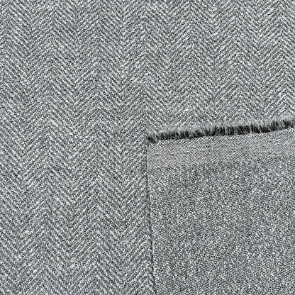 生地 【 ヘリンボンウール ライトグレー 】 150cm巾 幅広 ヘリンボーン生地 ウール混生地 ヘリンボン柄 織り柄生地 クラシカル生地