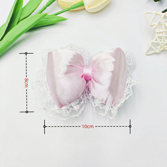 【 立体リボンパーツ ピンク 】 デコ パーツ リボン 大きい ふわふわ かわいい ふわもこ センターパーツ 手芸用パーツ
