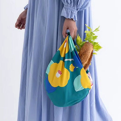 【 70 Adeline Klam アクアドロップ つばき グリーン(撥水加工) 】 風呂敷 風呂敷エコバッグ ふろしき
