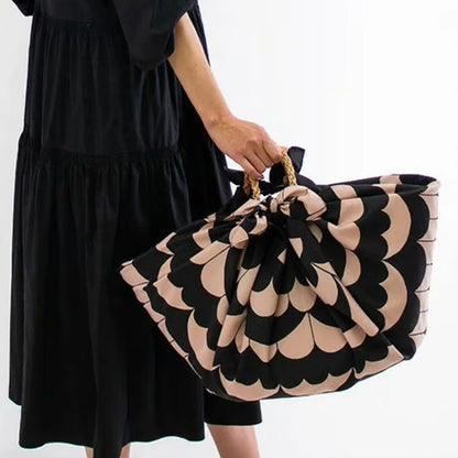 100 アクアドロップ Re-Free ミナ ペルホネン sea lace 】 風呂敷 風呂敷エコバッグ 100cm ふろしき 撥水加工 アクアドロップシリーズ 高撥水性