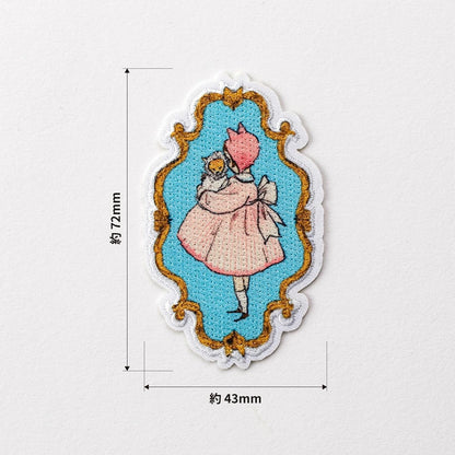 ワッペン【 くらはしれいワッペン 大事な子 KRW-04 】 くらはしれい Kurahashi Rei アイロンワッペン シールワッペン 刺繍ワッペン 刺しゅうワッペン 両用