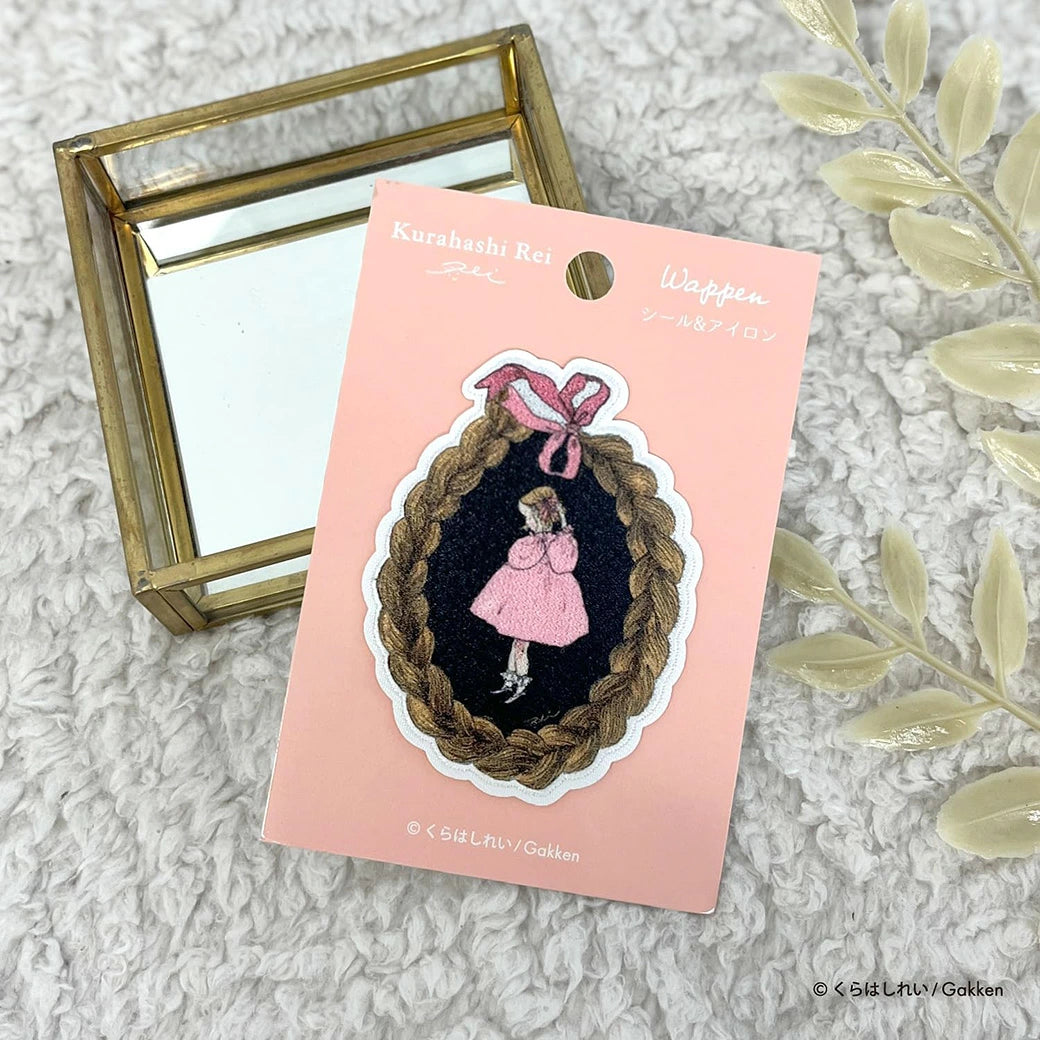 ワッペン【 くらはしれいワッペン 髪 KRW-07 】 くらはしれい Kurahashi Rei アイロンワッペン シールワッペン 刺繍ワッペン 刺しゅうワッペン 両用