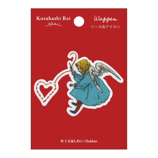 ワッペン【 くらはしれいワッペン いいふみの日 KRW-08 】 くらはしれい Kurahashi Rei アイロンワッペン シールワッペン 刺繍ワッペン 刺しゅうワッペン 両用