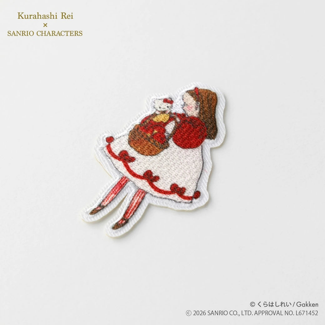 ワッペン【 くらはしれい×サンリオキャラクターズ ワッペン ハローキティ・B KRSW-02 】 くらはしれい Kurahashi Rei アイロンワッペン シールワッペン 両用