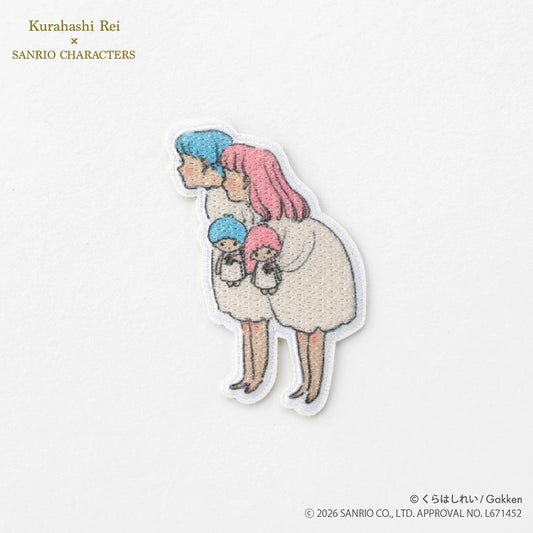 ッペン【 くらはしれい×サンリオキャラクターズ ワッペン リトルツインスターズ KRSW-03 】 くらはしれい Kurahashi Rei アイロンワッペン シールワッペン 両用