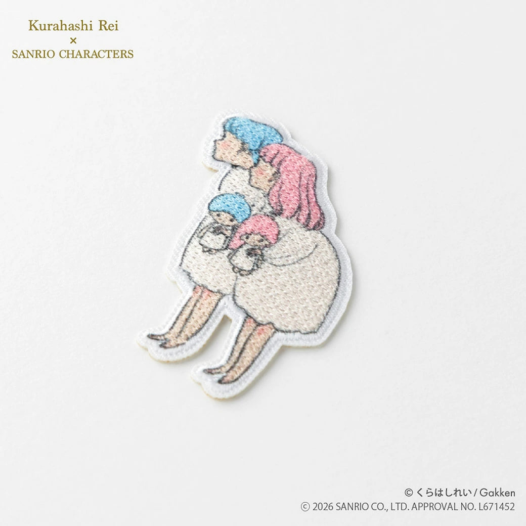 ッペン【 くらはしれい×サンリオキャラクターズ ワッペン リトルツインスターズ KRSW-03 】 くらはしれい Kurahashi Rei アイロンワッペン シールワッペン 両用