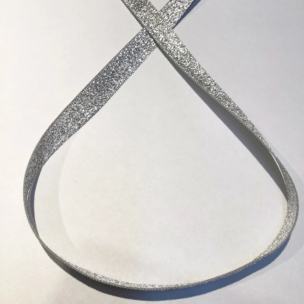 リボン【Eliteエリート9700メタリックリボン12mm#Sシルバー(1)】シルバー 銀 12mm幅 ラメリボン