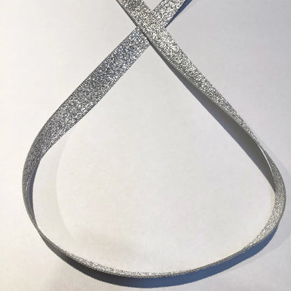 リボン【Eliteエリート9700メタリックリボン12mm#Sシルバー(1)】シルバー 銀 12mm幅 ラメリボン