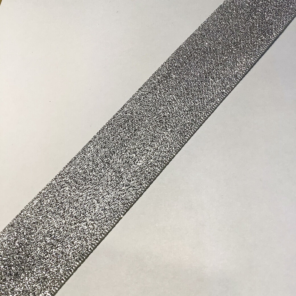 リボン【Eliteエリート9700メタリックリボン36mm#Sシルバー(1)】シルバー 銀 36mm幅 ラメリボン ヘアゴム 手芸 カチューシャ バレッタ アクセサリー 推し活 リボンワーク 女の子 ラッピング 梱包 装飾 花