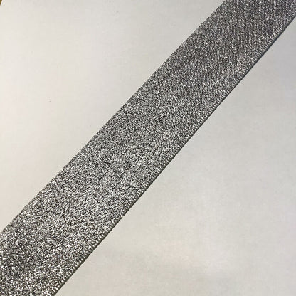 リボン【Eliteエリート9700メタリックリボン36mm#Sシルバー(1)】シルバー 銀 36mm幅 ラメリボン ヘアゴム 手芸 カチューシャ バレッタ アクセサリー 推し活 リボンワーク 女の子 ラッピング 梱包 装飾 花