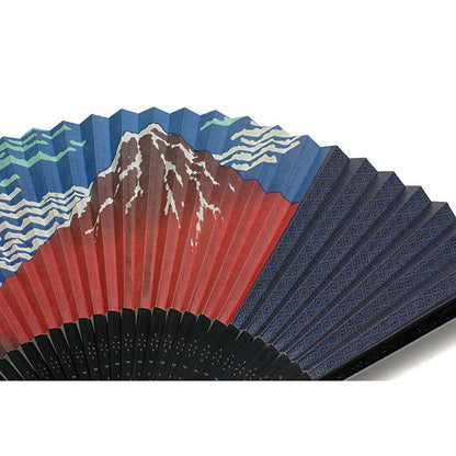 【 扇子 赤富士 75型35間 AW273 】 凱風快晴 富嶽三十六景 せんす 葛飾北斎 富士山 北斎 三十六景 男性用 紳士用 男女兼用 女性用 ケース付き 伝統和柄 フォーマル ビジネス用 和装小物 和服 浴衣 着物 日本