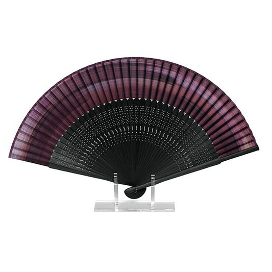 【 扇子 古代紫 70型40間 AW285 】 短地布扇子 紫色 短地扇子 むら染め風 末広がり レディース用 女性用 男性用 紳士用 男女兼用 ケース付き 伝統和柄 フォーマル ビジネス用 和装小物 和服 浴衣 着物 日本