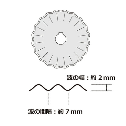 【 オルファ 45ミリピンキング刃 替刃 1枚入 RB45P 】 手芸用カッター 45ミリ 安心設計 左右兼用 裁断 生地裁断 簡単裁断 円形刃 カッティング カット 替刃式 布 DIY 工作 自由研究 レザー 革 レザークラ