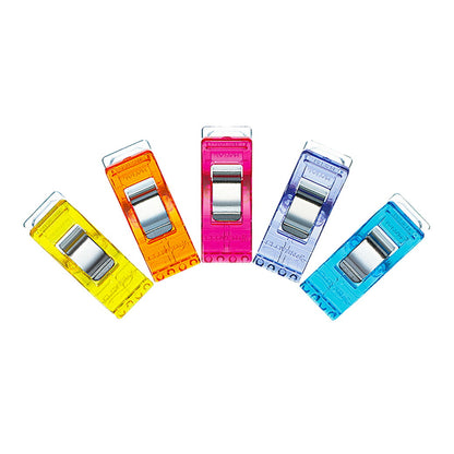 【 クロバー  仮止めクリップ 50個入 5色セット ケース入り 22-740 】 裁縫道具 仮止め かりどめ 仮どめ クリップ 50個入 かりどめクリップ ミシン作業 ミシン 挟む 生地止め 待ち針 小さめ クリップばさみ