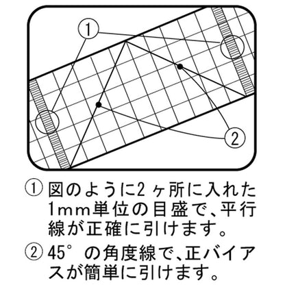【 クロバー 方眼定規 50cm 25-052 】 定規 採寸 寸法 洋裁 計測 ものさし 方眼定規 ミシン作業 まっすぐ 型紙 型紙製図 服作り 和裁 手芸道具 ソーイング用品 手芸 ハンドメイド 裁縫道具 裁縫用品 お裁縫