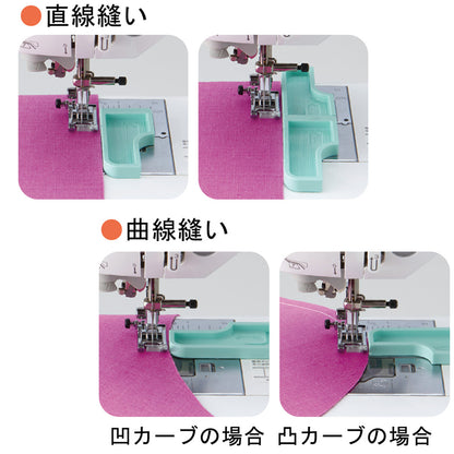 【 クロバー ぬいしろガイド 位置決めプレート付 37-188 】 ぬいしろガイド 位置決め 直線縫い 曲線縫い