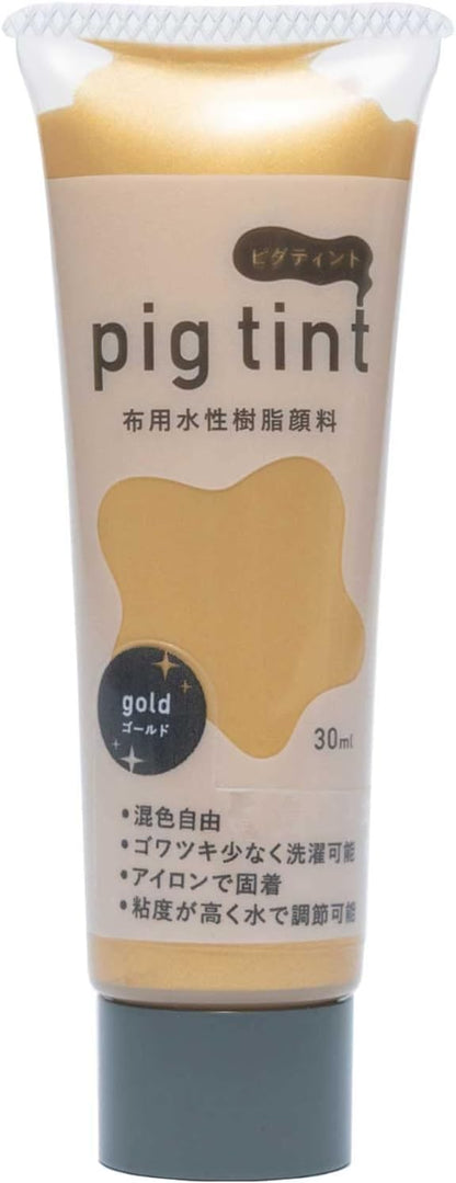 みやこ染 【 顔料 ピグティント pig tint ラメ２色 30ml 】 みやこ染め 桂屋 布用水性樹脂顔料 布用顔料 水性アクリル樹脂顔料 絵具 自由研究 混色 レース染め トートバッグ Tシャツ スクリーンプリント ロゴ