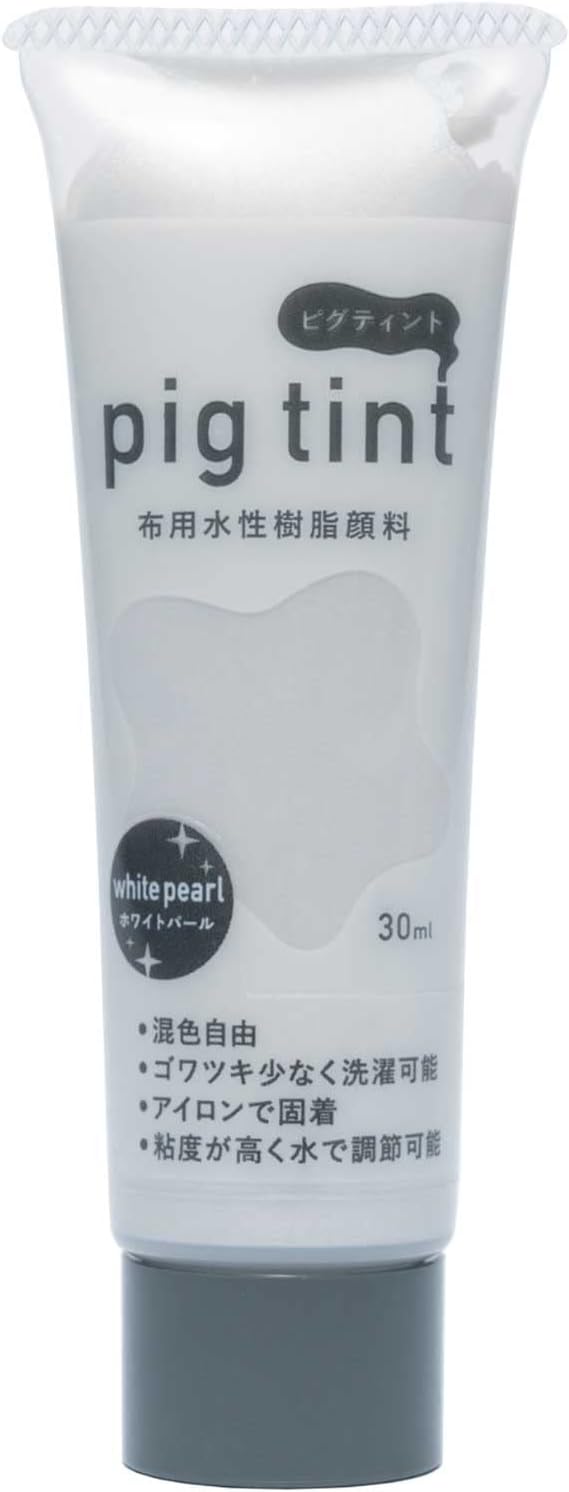 みやこ染 【 顔料 ピグティント pig tint ラメ２色 30ml 】 みやこ染め 桂屋 布用水性樹脂顔料 布用顔料 水性アクリル樹脂顔料 絵具 自由研究 混色 レース染め トートバッグ Tシャツ スクリーンプリント ロゴ