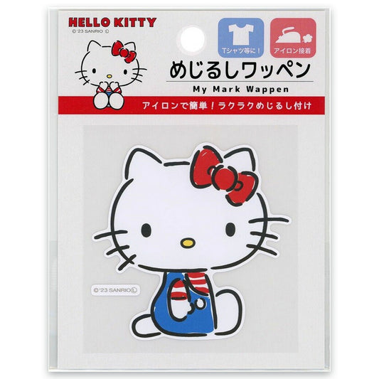ワッペン【 ミササ めじるしワッペン ハローキティ 1165 】アイロンワッペン 接着 サンリオ キティちゃん キティ ハローキティ— キティ— hellokitty kitty 手作り 入園 入学 アップリケ マスク ワンポ