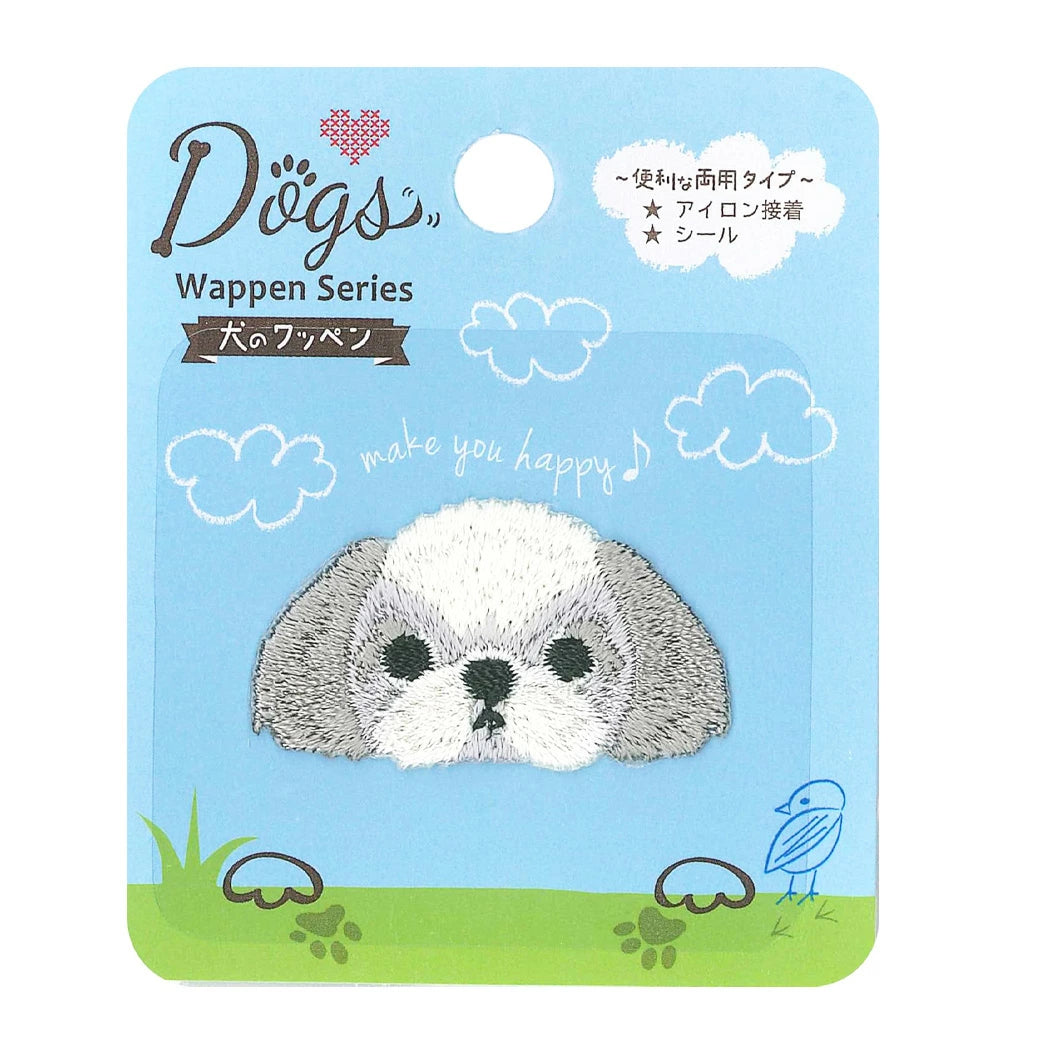 ワッペン【 犬のワッペン DOG013 シーズー 】 アイロンワッペン シールワッペン 犬 わんちゃん わんこ 動物