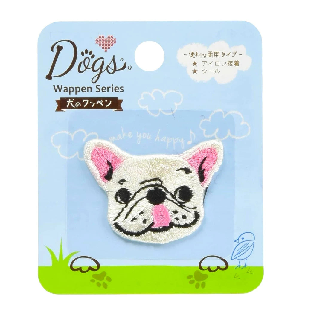 ワッペン【 犬のワッペン DOG017 フレンチブルドッグ 】 アイロンワッペン シールワッペン 犬 わんちゃん わんこ