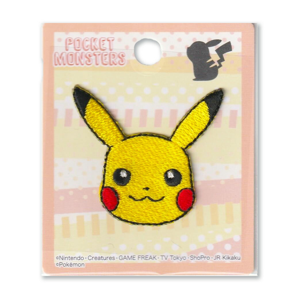ワッペン【 シールワッペン ポケットモンスター ピカチュウ PKA001 】 ピカチュー ポケモン シール シールタイプ アイロン接着 マスク ワンポイント 刺繍ワッペン 入園 入学 新学期準備 習い事バッグ ゼッケン スモッ