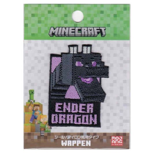 ワッペン【 MINECRAFT ワッペンシール ENDERDRAGON MYW003 】 シール・アイロン接着両用タイプ マインクラフト マイクラ キャラクター ステーショナリー スマートフォン バッグ ハンカチ ワンポイント 衣