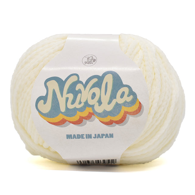 毛糸 【 パピー ヌーボラ 401 ホワイト 50g巻 】 ポリエステル糸 Nnvola Puppy 春夏毛糸 並太 サマーヤーン