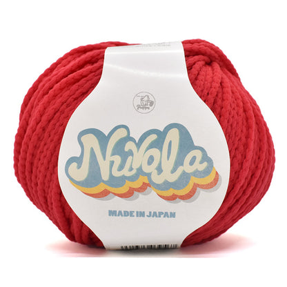 毛糸 【 パピー ヌーボラ 406 レッド 50g巻 】 ポリエステル糸 Nnvola Puppy 春夏毛糸 並太 サマーヤーン
