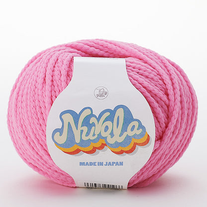 毛糸 【 パピー ヌーボラ 411 ピンク 50g巻 】 ポリエステル糸 Nnvola Puppy 春夏毛糸 並太 サマーヤーン