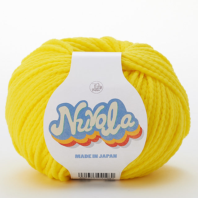 毛糸 【 パピー ヌーボラ 413 イエロー 50g巻 】 ポリエステル糸 Nnvola Puppy 春夏毛糸 並太 サマーヤーン